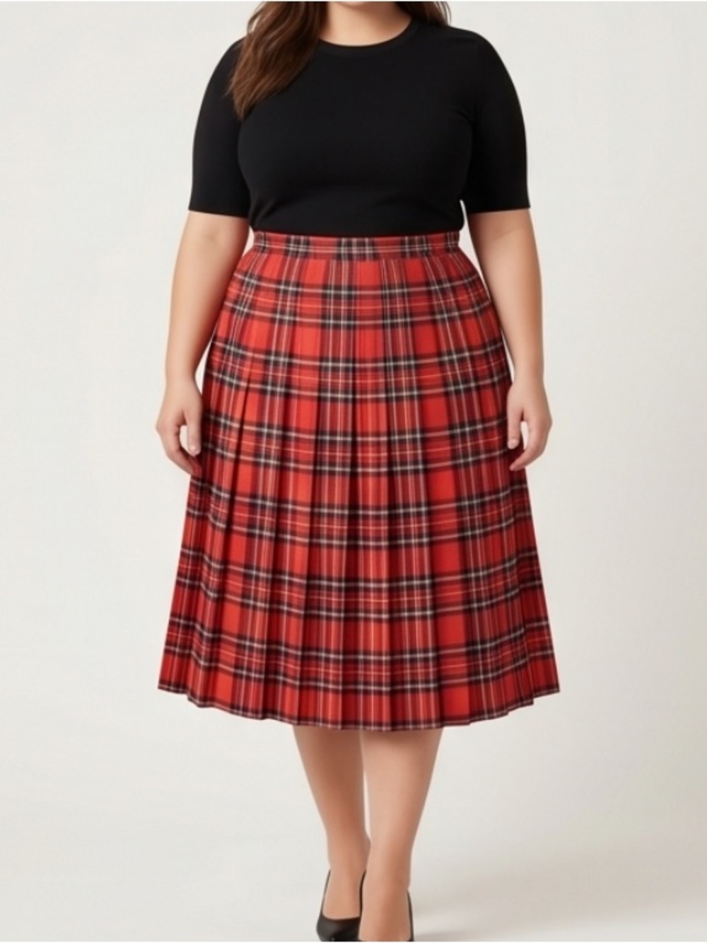 Scotish Vintage Classic Wool Berkertex /Red Plaid quality Kilt Skirt
